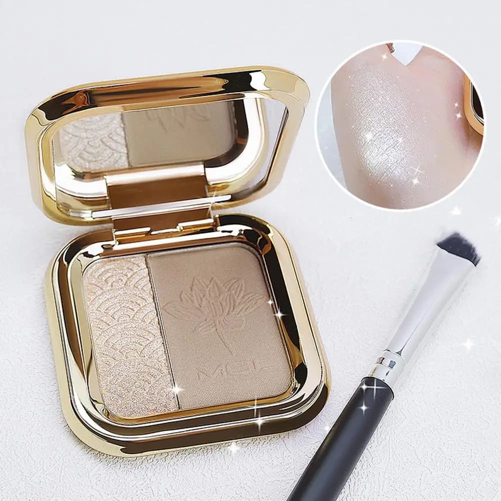 Palette Illuminante e Contouring per Naso e Contorno del Viso, Effetto Opaco e Luminoso, per Scolpire e Definire, Trucco Naturale ed Elegante, Vendita all'Ingrosso