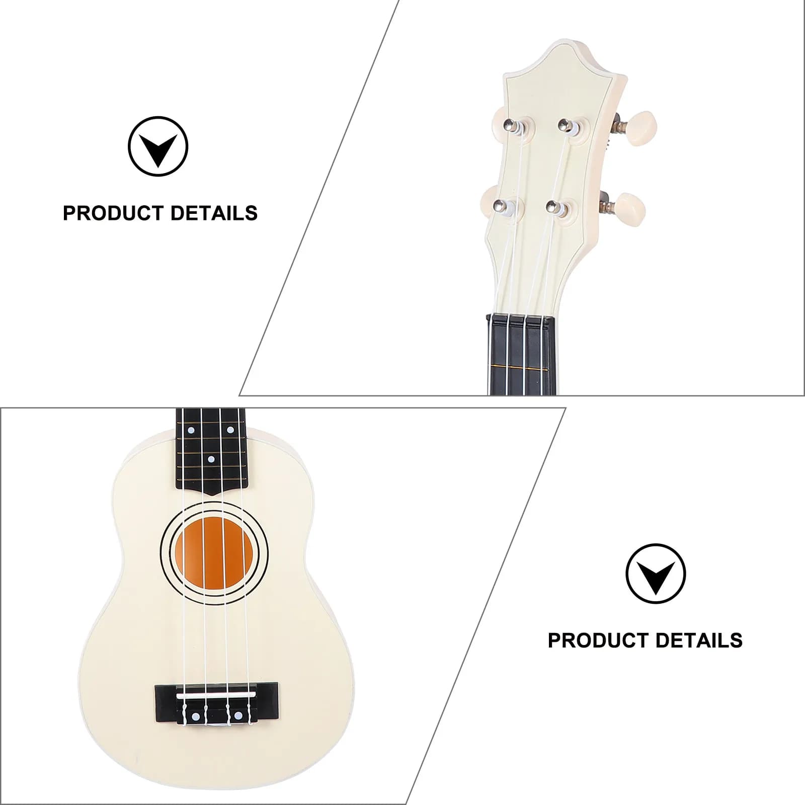 1 set di ukulele da 12 pollici per principianti, chitarra piccola e leggera per donne, uomini, bambini, strumento musicale acustico portatile