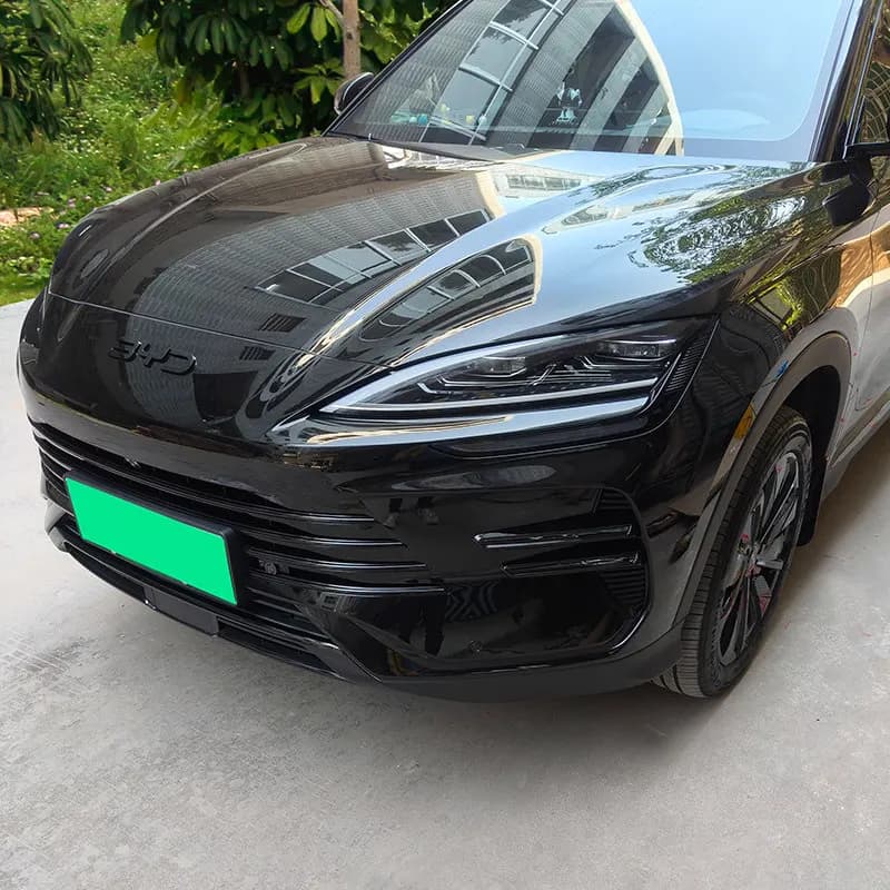 Car front logo badge badge 3D black sticker suitable for BYD Seal U Sealion 6 DM-i EV Song PLUS car exterior styling modificatio