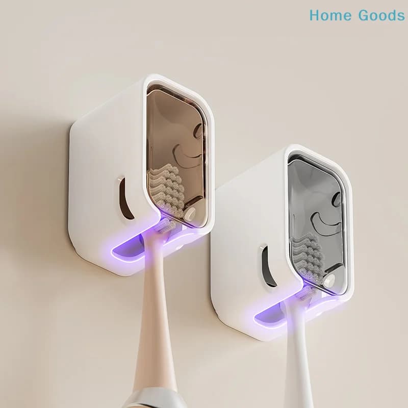 preferredToothbrush Holder Wall-mounted Punch-free Toothbrush Rack Dustproof Bathroom Electric Toothbrush Organizerproduct