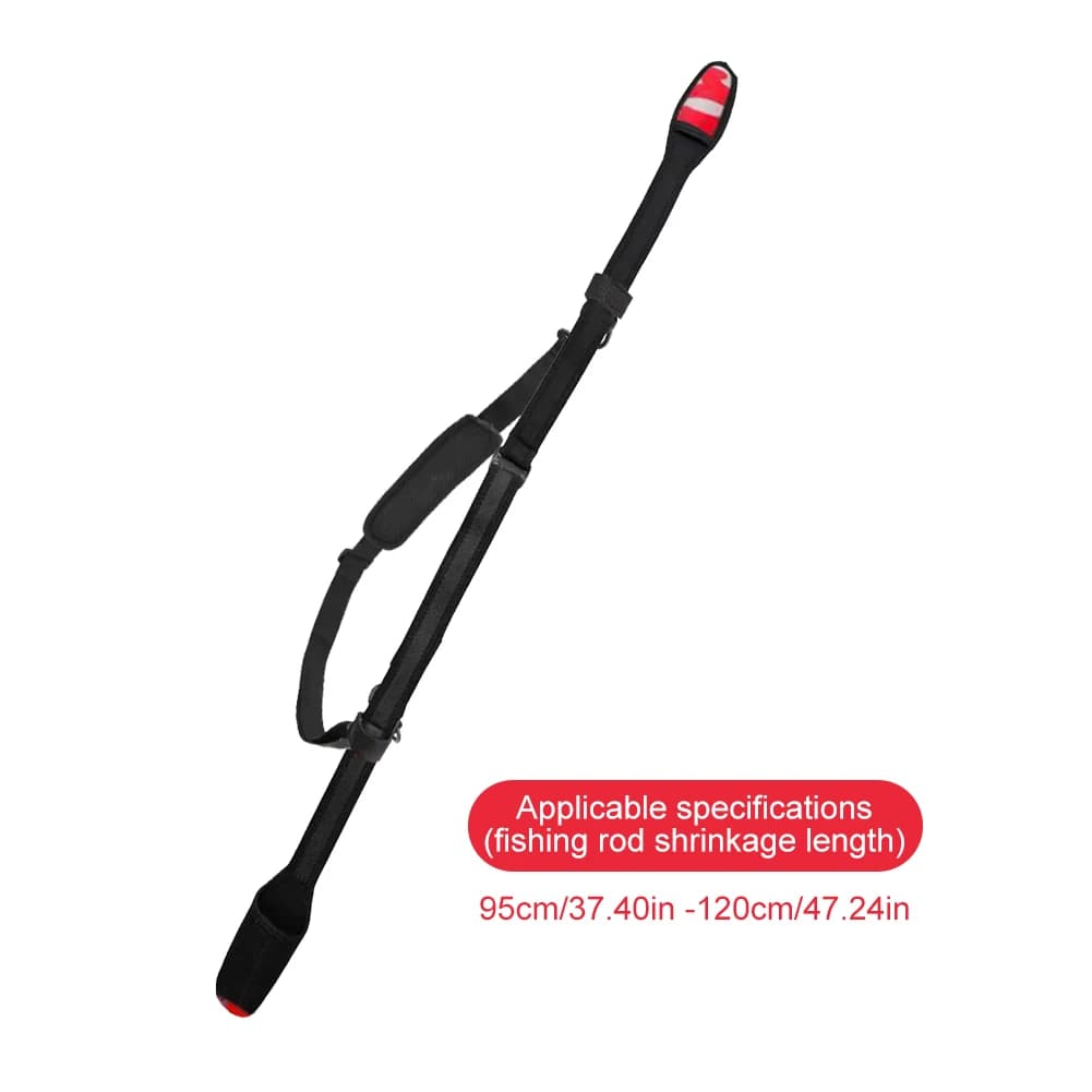 Fishing Rod Storage Bag Adjustable Fishing Pole Tackle Holder Portable Wear-resistant Fastener Tie for Outdoor Fishing
