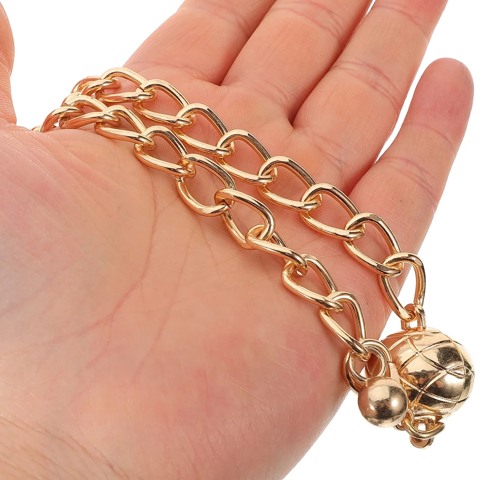 Set di Catene in Lega di Zinco per Borse Fai-da-Te, Ricambio Elegante e Lucido Simile a Gioielli per Borse a Mano, a Tracolla e Portafogli