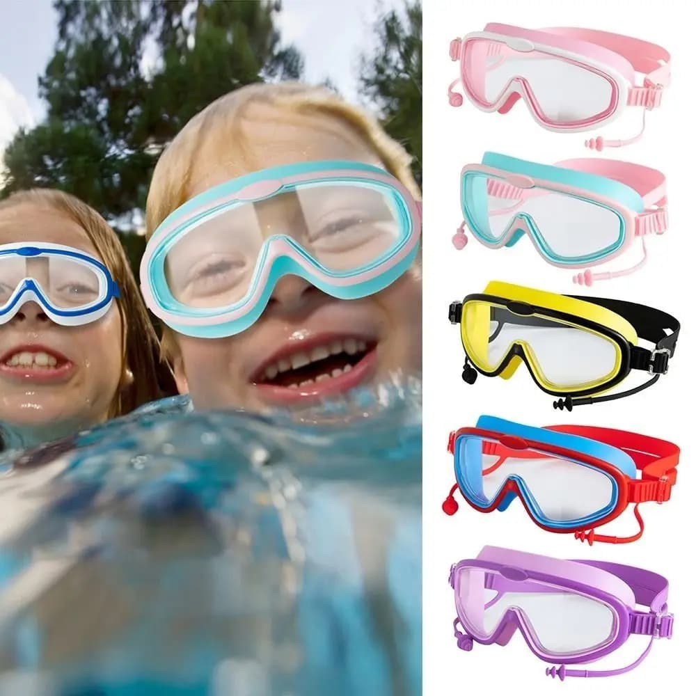 Useful swim glasses for kids anti-fog glasses with large frame Unisex glasses for high definition children