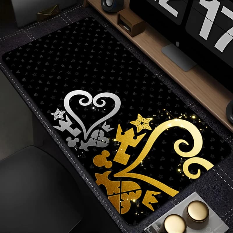 Tappetino per desktop anime in bianco e nero Accessori da gioco per PC da ufficio Tastiera Tappetino per mouse Laptop K-Kingdom Hearts Mousepad Tappeto per giocatori