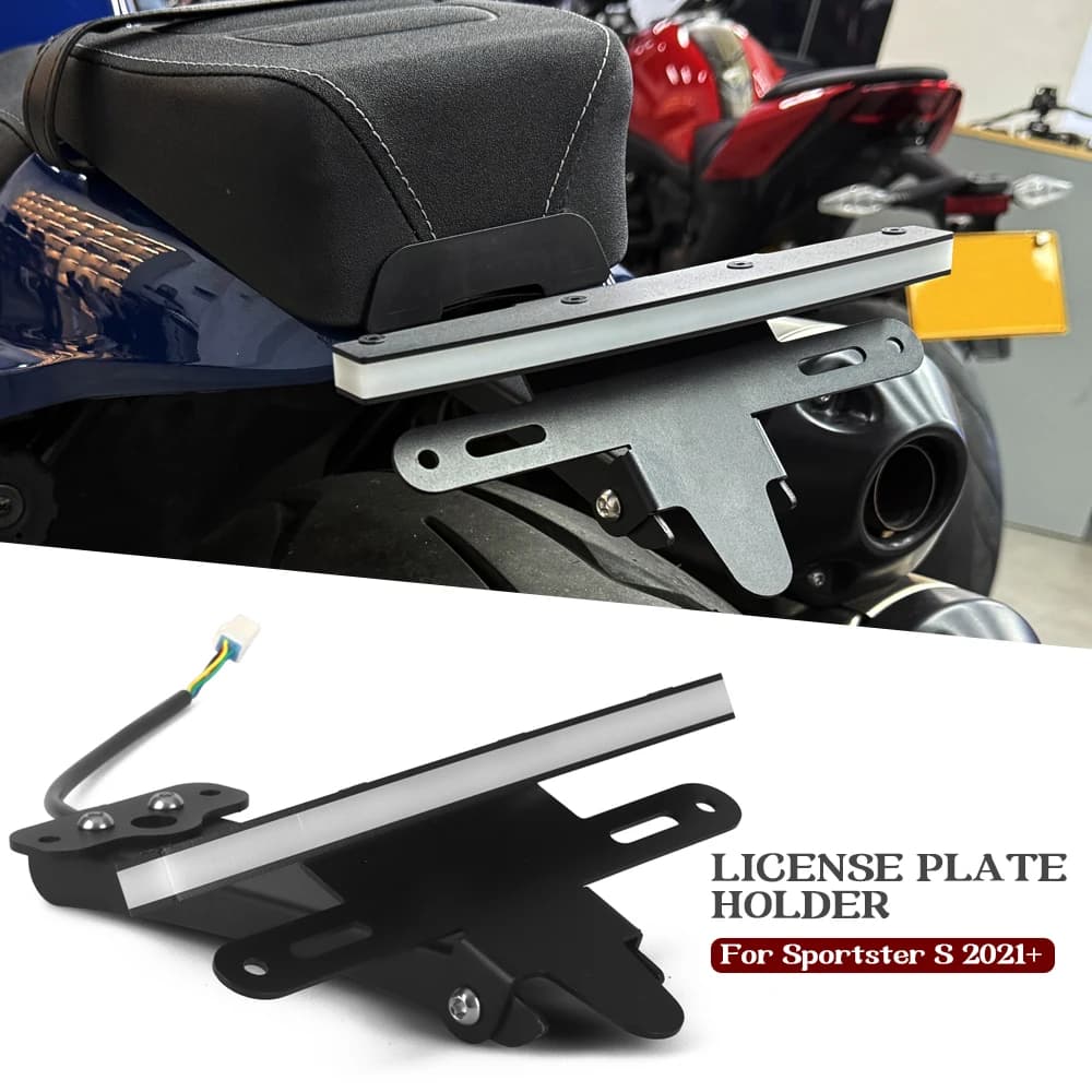 For Sportster S 1250 RH1250S 2021 2022 Motorcycle Accessories Short Rear License Plate Frame Rear License Plate Frame Holder