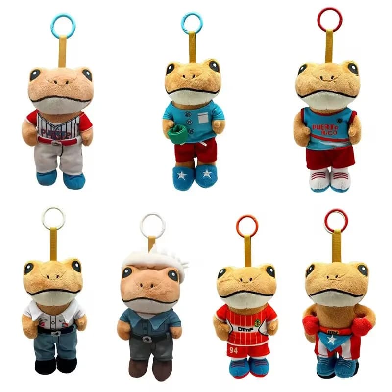 Modelli di Rane in Peluche in Vari Stili, Ornamento a Forma di Rana Cartoon, Portachiavi Pendente per Zaino, Decorazione, Regalo per Bambini e Fan