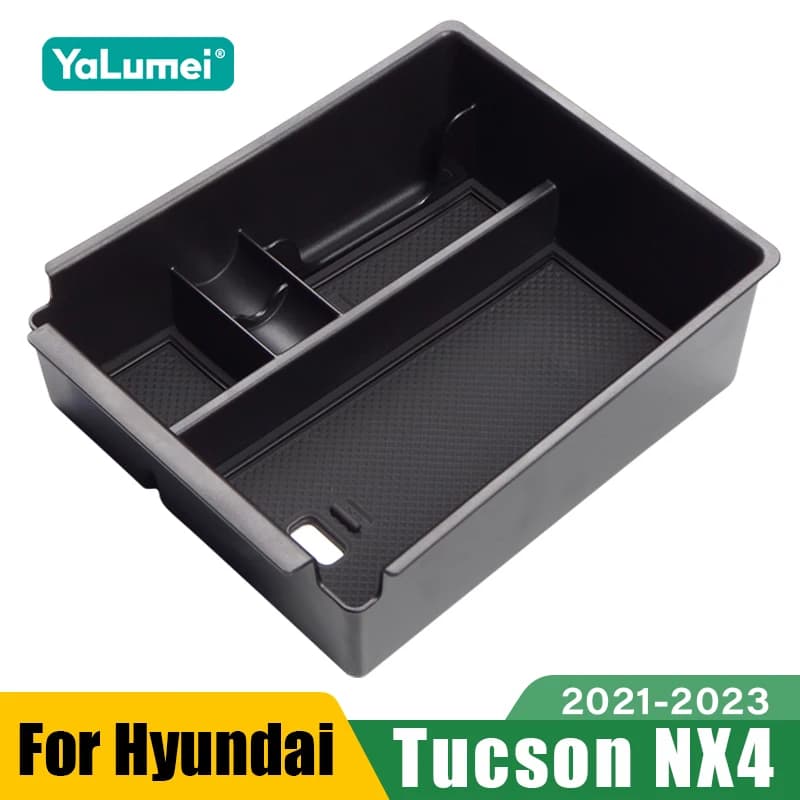 For Hyundai Tucson NX4 2021 2022 2023 Hybrid N Line Auto Bracciolo Central Storage Box Organizer Tray Accessories