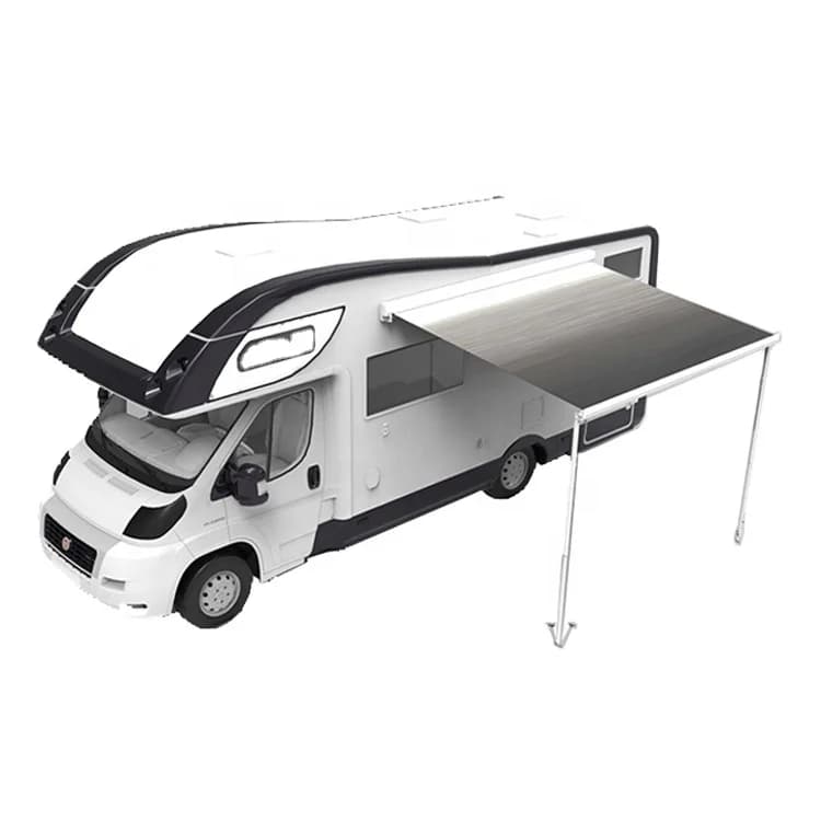 Tenda da Sole per Camper in Lega di Alluminio, Elettrica/Manuale Retrattile, Controllo Automatico, Impermeabile, Accessori per Camper