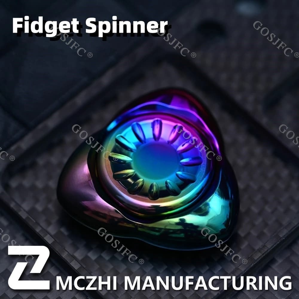 MCZHI EDC Fidget Spinner Giroscopio Giocattolo antistress in acciaio inossidabile Giocattoli Fidget per adulti Zirconio