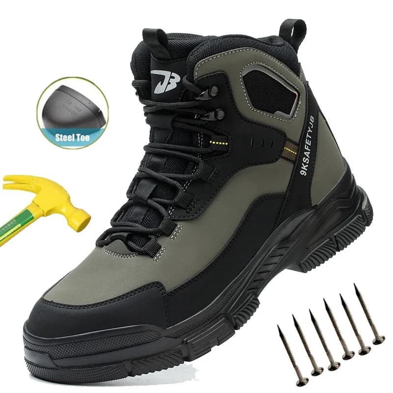 Scarpe antinfortunistiche da uomo Sneaker da lavoro antiforatura scarpe da lavoro impermeabili scarpe con punta in acciaio stivali antinfortunistici scarpe indistruttibili leggere