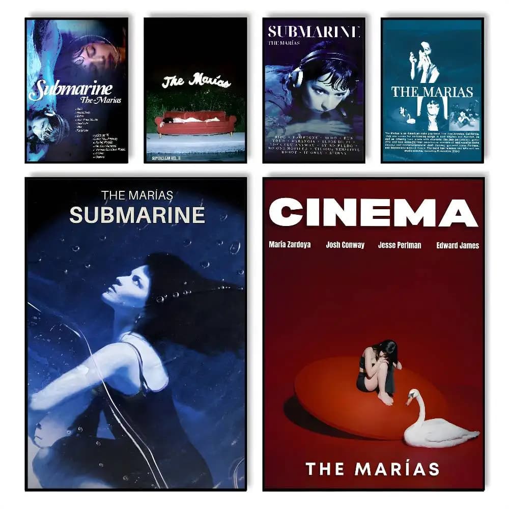 The Marias New The M-Marias Cinema Poster muro appiccicoso impermeabile casa soggiorno camera da letto bar decorazione estetica
