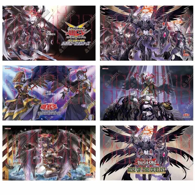 Nuova Serie Darklord di Yu-Gi-Oh! Tappetino da gioco personalizzato 60x35cm The First Darklord Darklord Eveningstar, tappetino in gomma per giochi di carte collezionabili