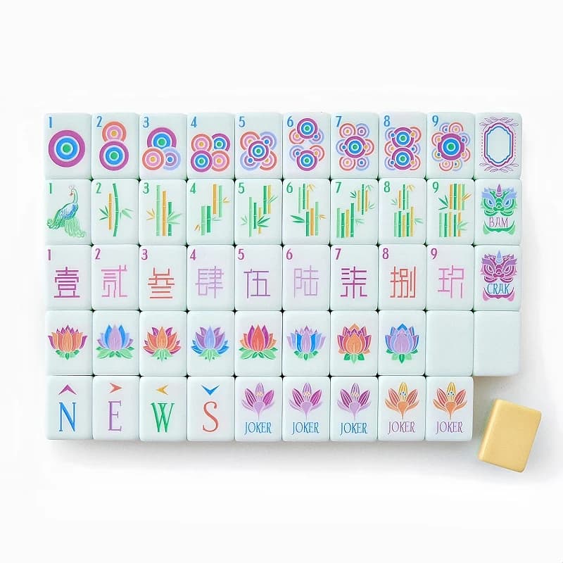 In Stock 4-Layer Acrylic Mahjong Game Tiles American Mahjong Set 160 Tiles Mah Jongg Portable Travel Family Party Surprise Gifts