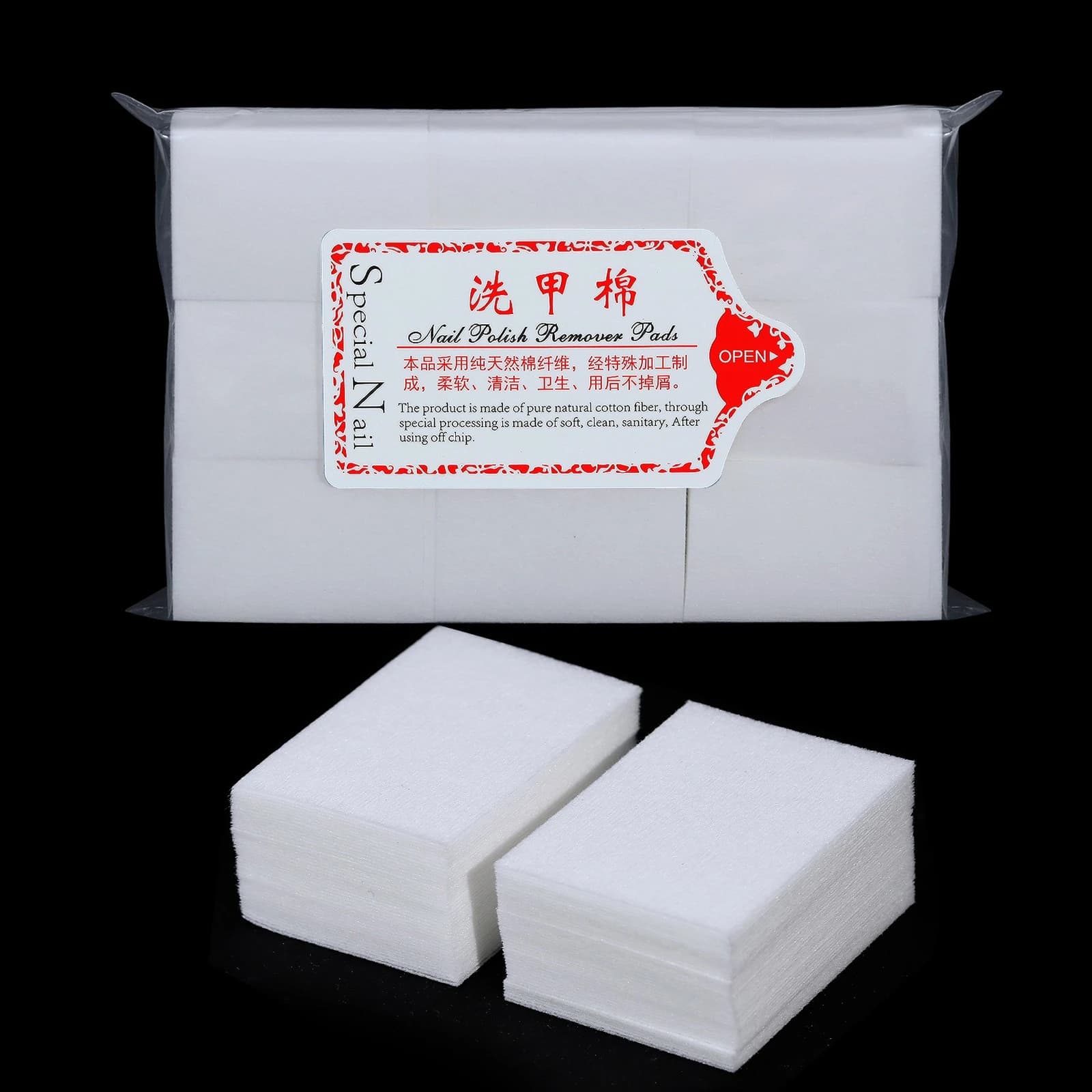 1000 pz/sacchetto Tamponi Struccanti per Unghie in Cotone Monouso per Manicure e Rimozione Trucco, Tamponi Detergenti per Nail Art a Trama Dura