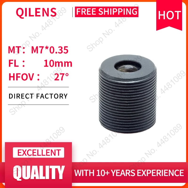 Obiettivo CCTV QILENS M7 10mm per sicurezza 720P 1080P HD Mini obiettivo con foro stenopeico per fotocamera
