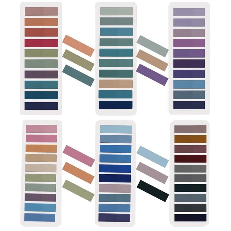 Morandi Colors Schede adesive per annotazioni di libri, adesivi per indice di classificazione dei file, per materiale scolastico e per ufficio