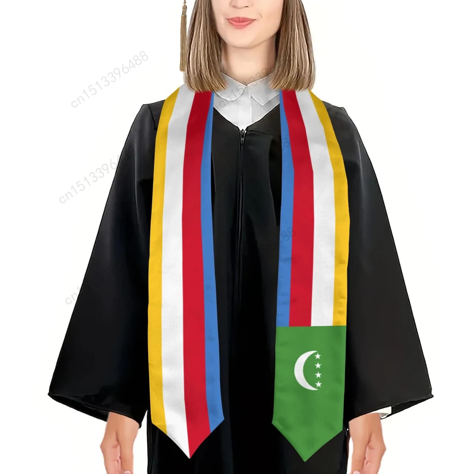 2025 Comori Bandiera Laurea Stola Scialle Fascia Honra for study on board international students