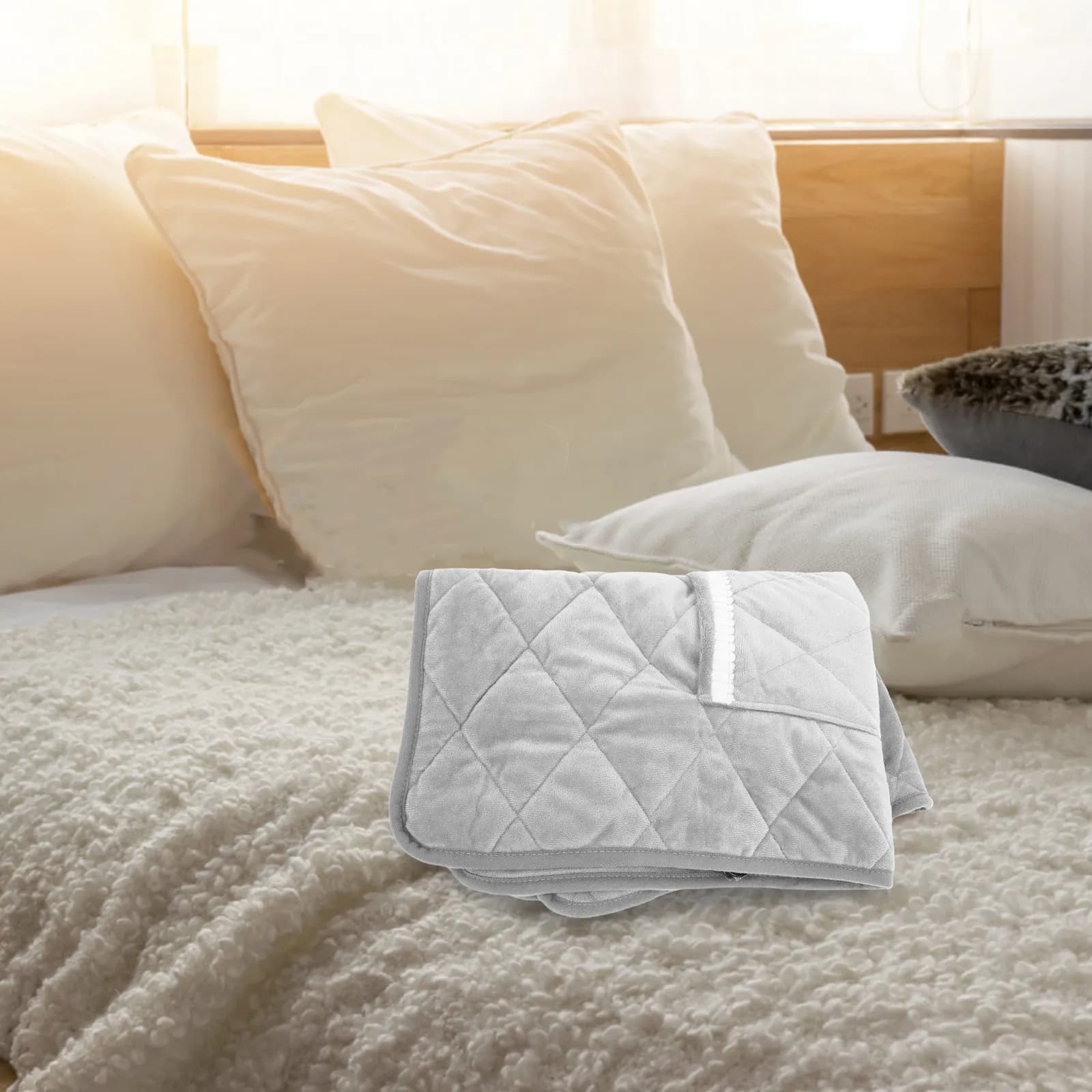 Coperta Elettrica USB Lavabile Morbida in Cristallo 45 ° Temperatura costante regolabile per casa, viaggi, auto e campeggio