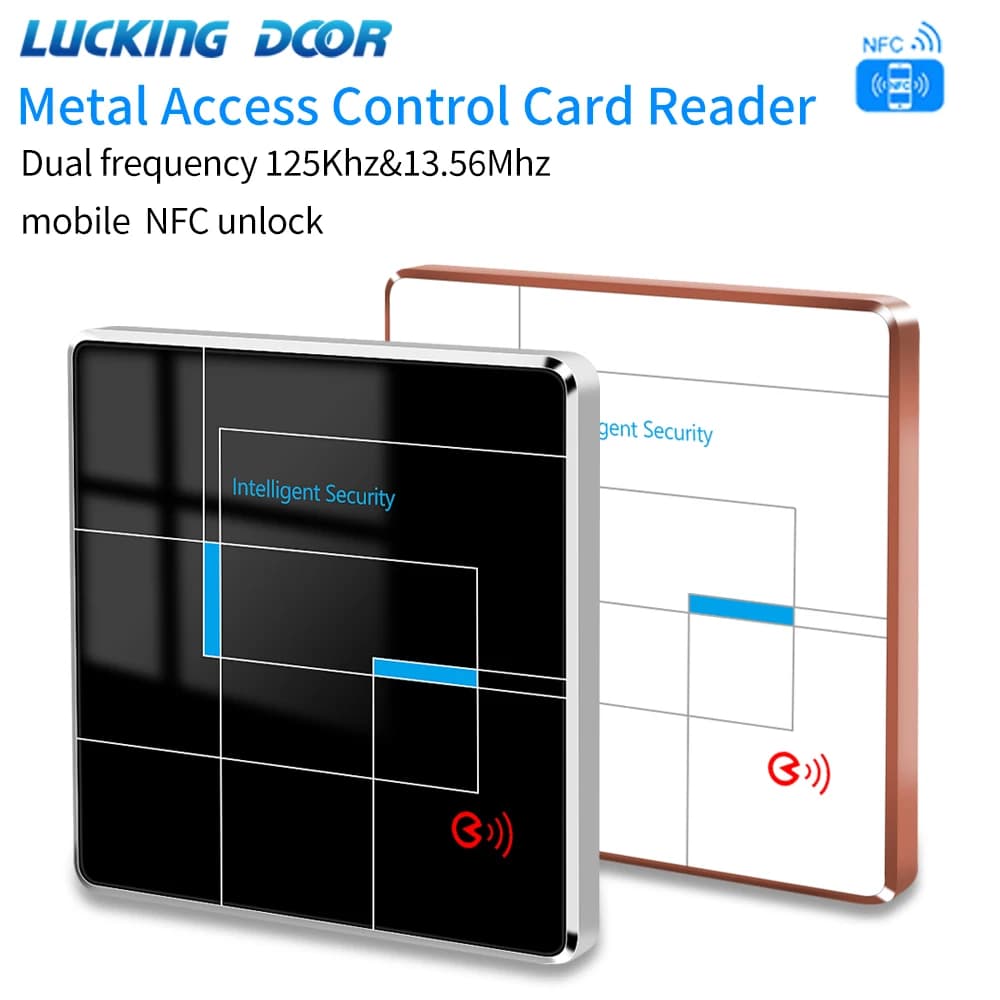 Ultra sottile metallo Rfid ID IC Dual Band Wiegand 26 34 lettore Slave lettore Nfc lettore di schede Smart WG fai da te per Controller di accesso WG