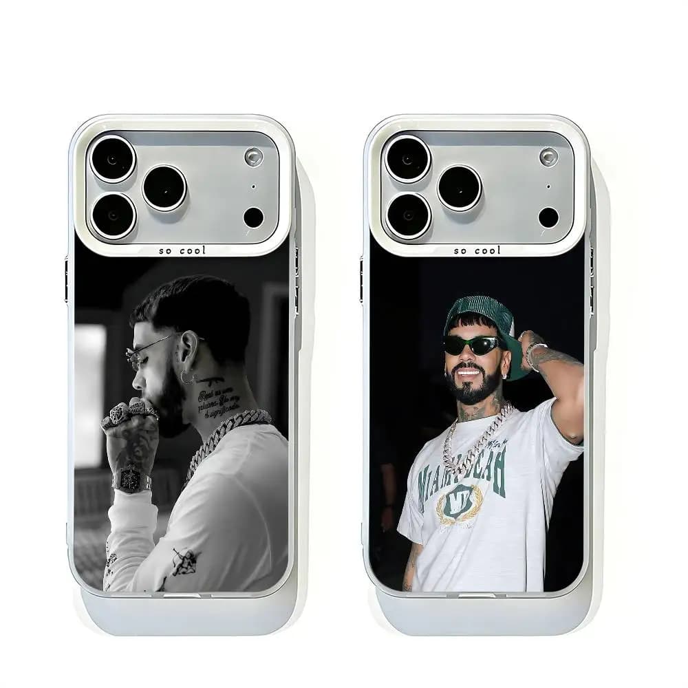 A-Anuel Real Hasta La Muerte 2 AA White Matte Bumper Cover For iPhone 17 16 15 14 13 12 11 Pro Max Plus Air XR Large Camera Hole Case