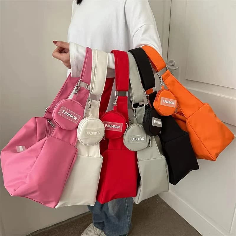 New Fashion Korean Version Large Capacity Crossbody Bag Casual Versatile Fashion Lightweight Oxford Bag