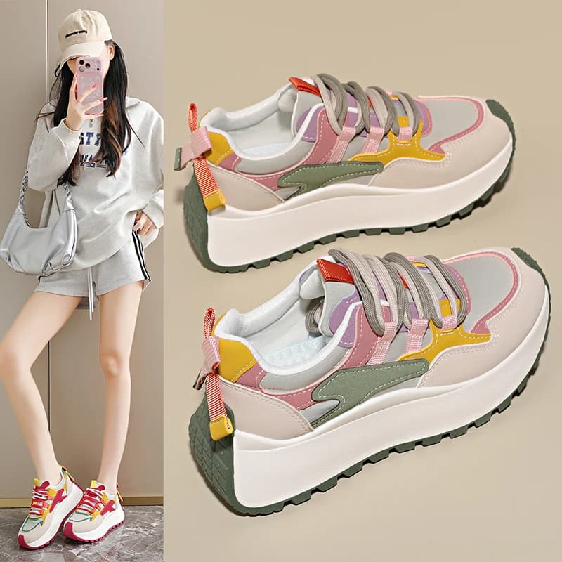 Ladies' autumn and winter fashionable thick soled women's shoes