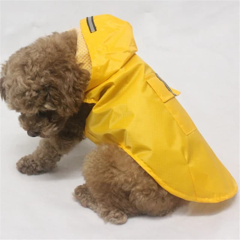 Impermeabile impermeabile per cani giacca con cappuccio Poncho antipioggia abbigliamento antipioggia per animali domestici con striscia riflettente per tutte le taglie cuccioli grandi