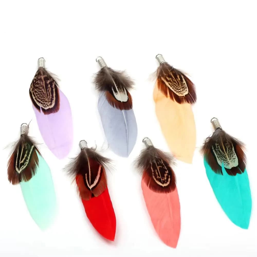 Nappa di piume naturali colorate 10 pezzi 7 cm orecchini da donna bracciale collana gioielli fai da te accessori per la creazione di portachiavi pendenti
