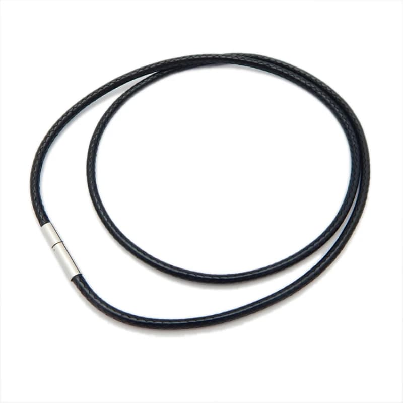 1/1.5/2/3mm Collana in pelle nera Cavo Corda di cera Catena Connettore in acciaio inossidabile Chiusura con fibbia per uomo Donna Collana fai da te