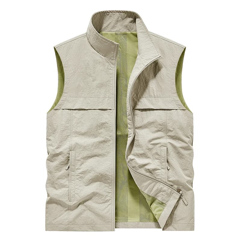 2026 New Men's Fishing Vest Spring Autumn Outdoor Loose Casual Sport Shoulder Jacket Breathable Fashion Urban Style Polyester...
