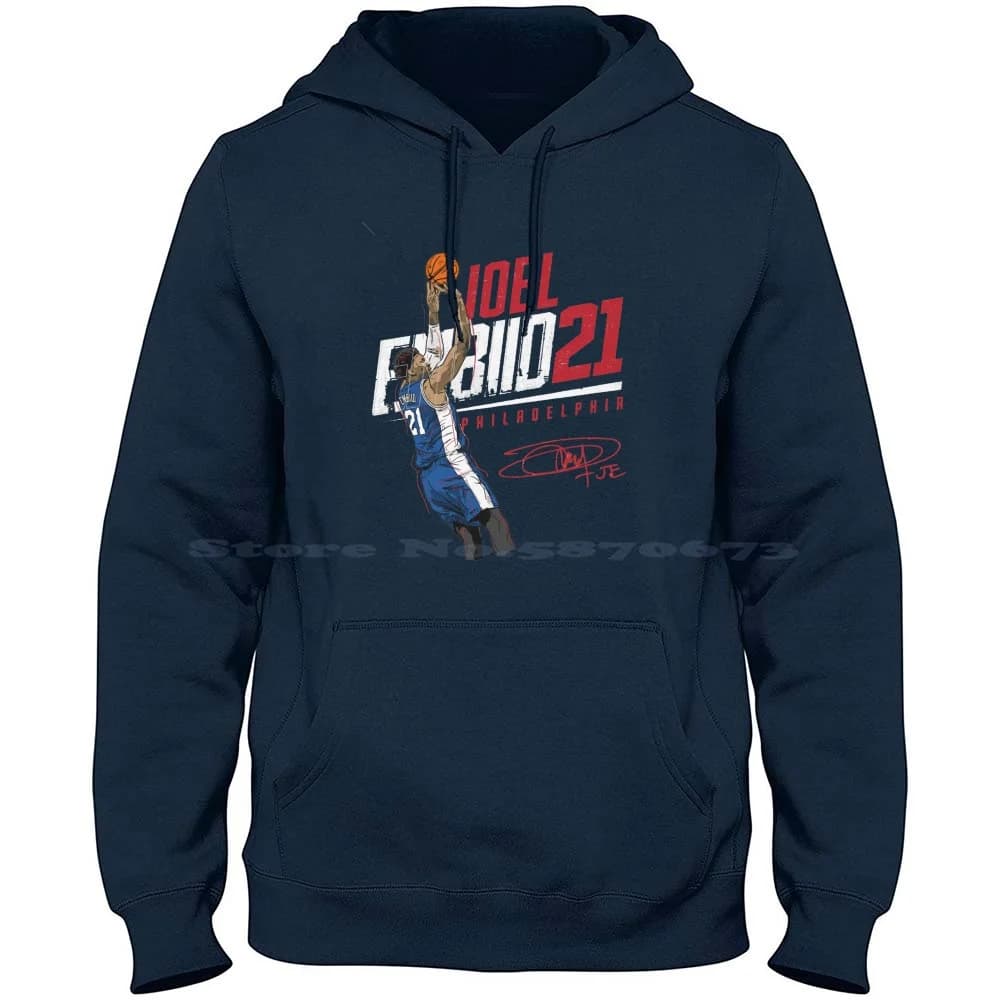 Joel Embiid Slant 100% Cotton Hoodie T Shirt