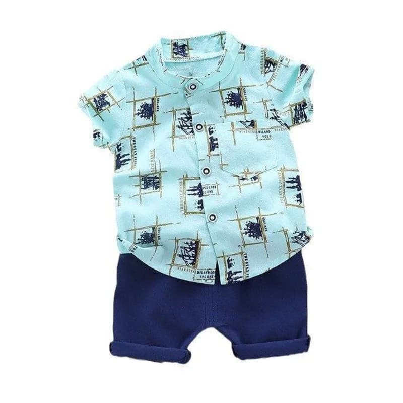 Nuovi vestiti estivi per bambini completi per bambini ragazzi moda camicia pantaloncini 2 pezzi/set abbigliamento infantile bambino costume casual tute per bambini