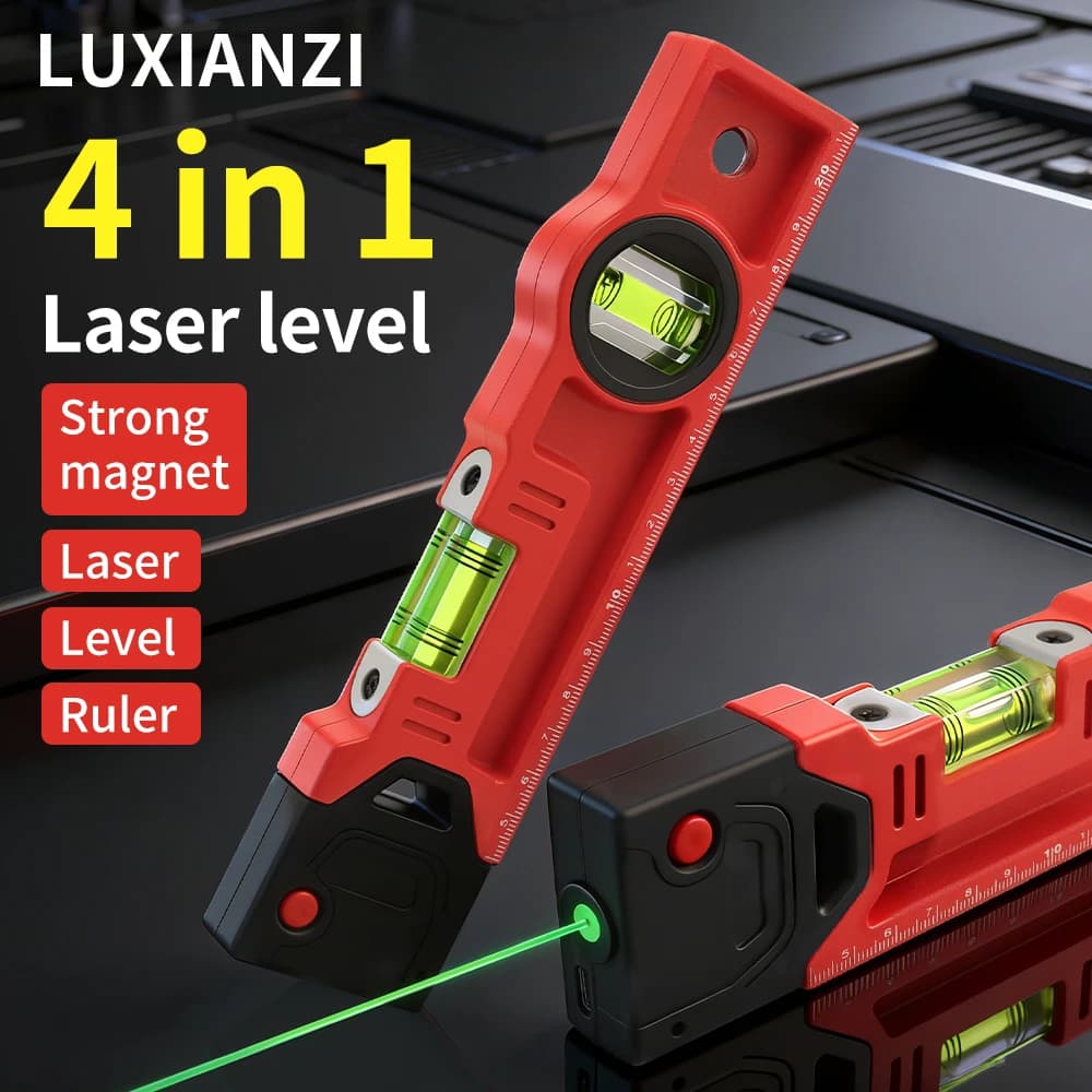 LUXIANZI Cross Line Laser Level Magnetic Design for Picture Hanging, Cabinet Installation, Wall Tile Work Multipurpose Laser Lin