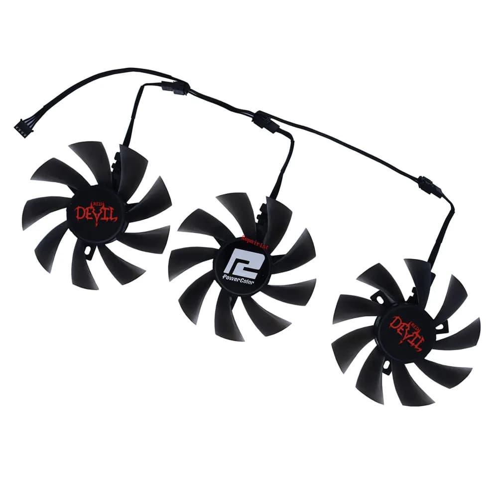 3 pezzi/set, dispositivo di raffreddamento fai da te, T 129215 BU, ventola di raffreddamento per schede video GPU VGA grafiche, per Powercolor RX 5700 XT 5700XT Red Devil 8GB