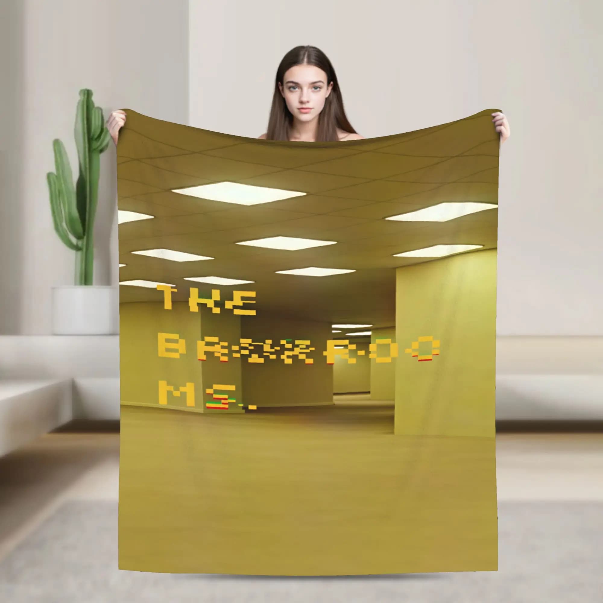 2026 Horror Movie Backrooms Soft Blankets Decorative Plush Throw Blanket Fluffy Outdoor Flannel Bedspread Sofa Bed Cover