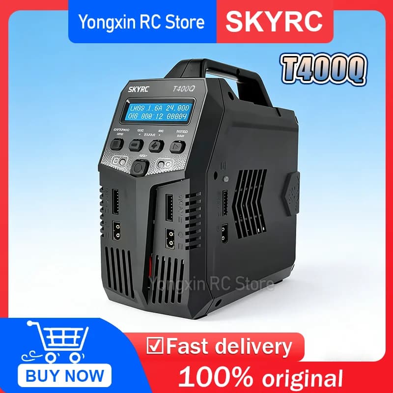 Caricabatterie/Scaricabatterie SKYRC T400Q AC/DC 100X4 per Batterie LiPo 1-6S