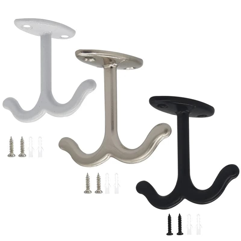 Elegant European Style Cabinet Wardrobe Coat Towel Hat Creative Hooks for Ceiling Double Hooks