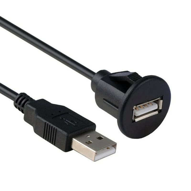 Cavo presa 1M USB 2.0 Auto Car SUV montaggio a incasso cavo di prolunga maschio-femmina pannello cruscotto linea Audio per moto