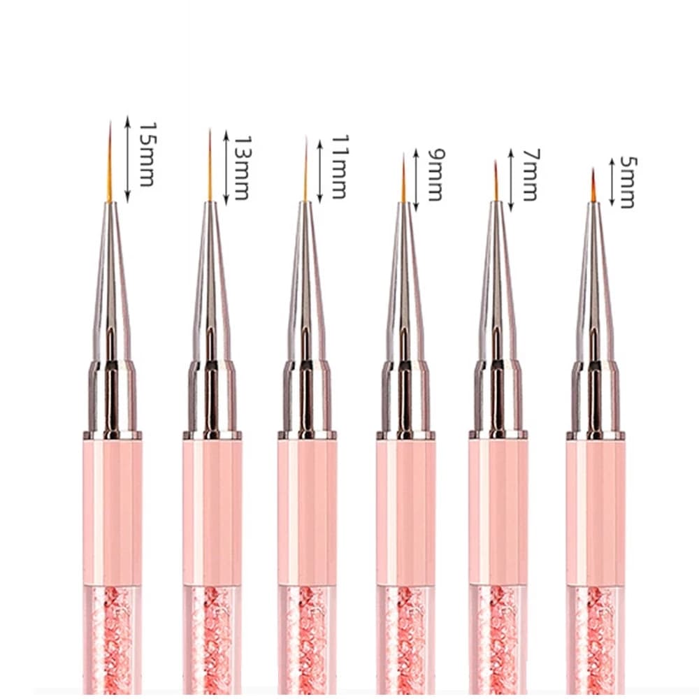 Linea Nail Art Brush Strumenti per manicure Linee Stripe Fiore Pittura Disegno Liner Pen Pennello per unghie
