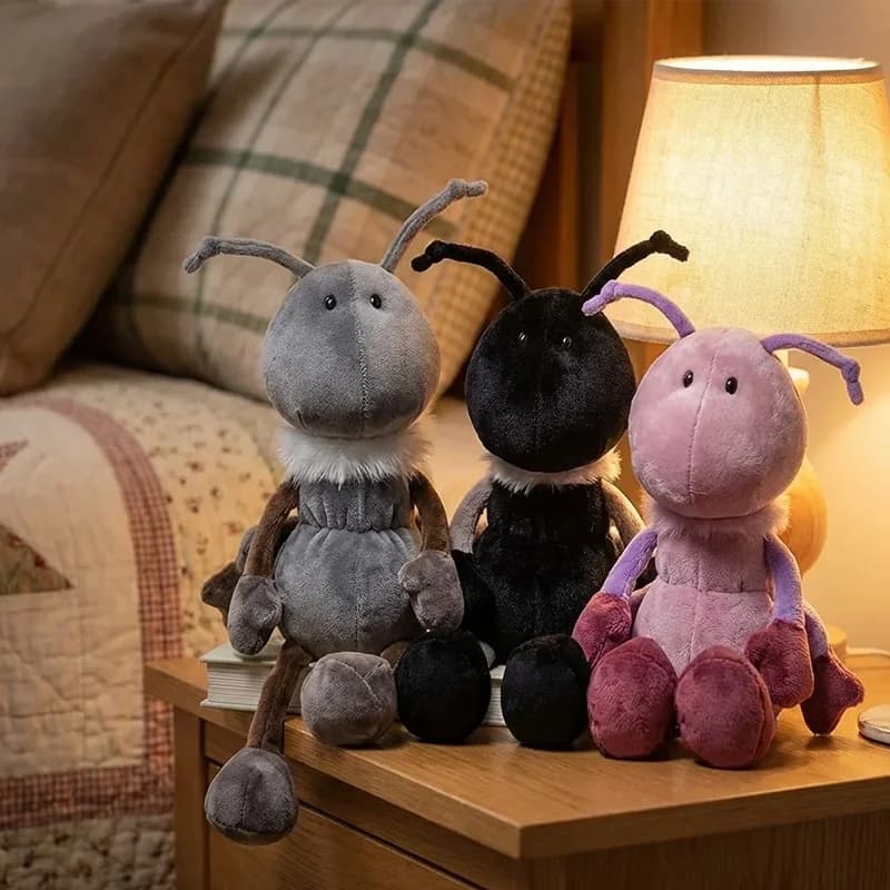 Divertente Peluche a Forma di Formica, Giocattolo per Casa e Feste, Antistress, Confortevole, Regalo di Compleanno per Bambini, Compagno di Alta Qualità
