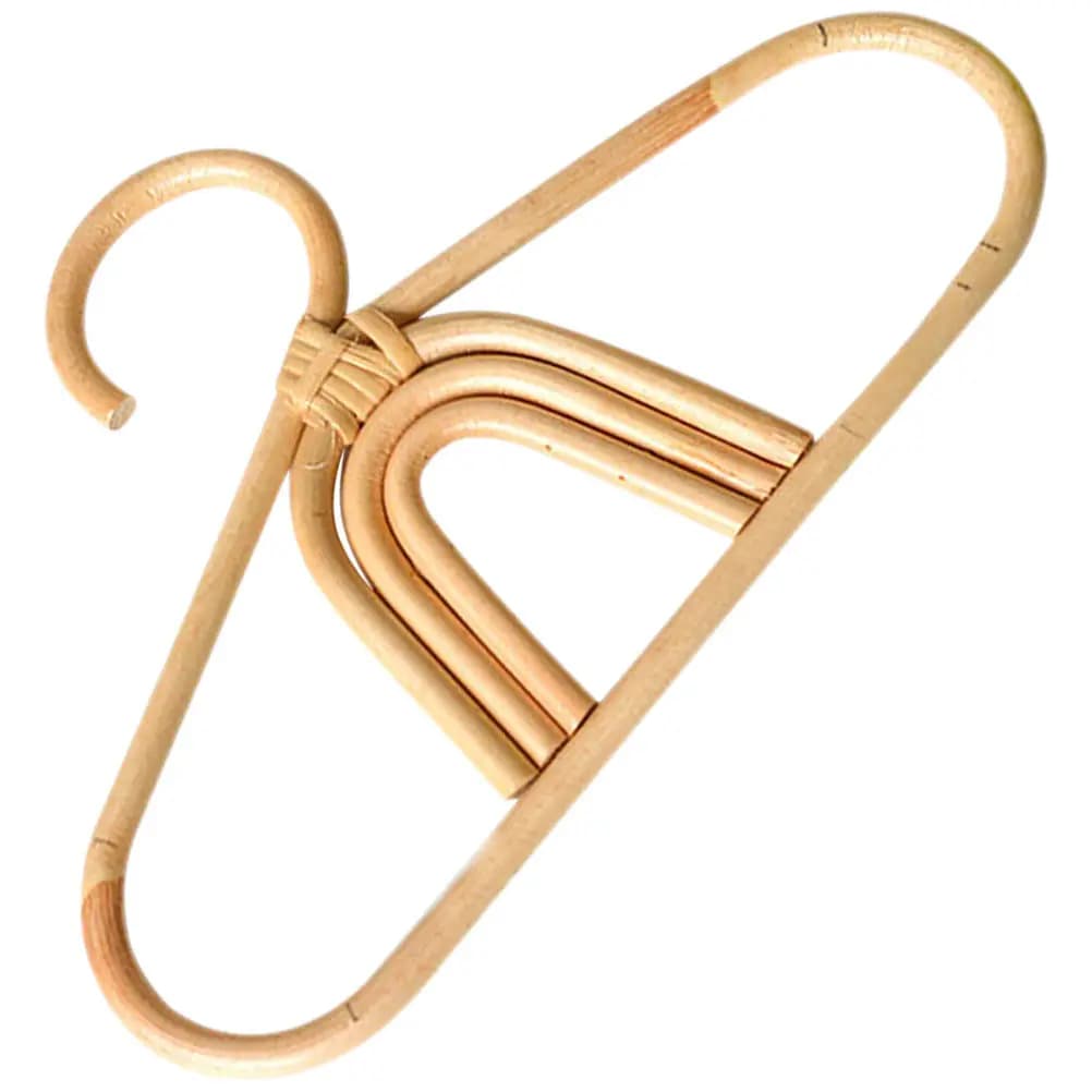 Set di Appendiabiti in Rattan Naturale di Piccole Dimensioni per Neonati, Organizzatore per Armadio e Guardaroba Delicato