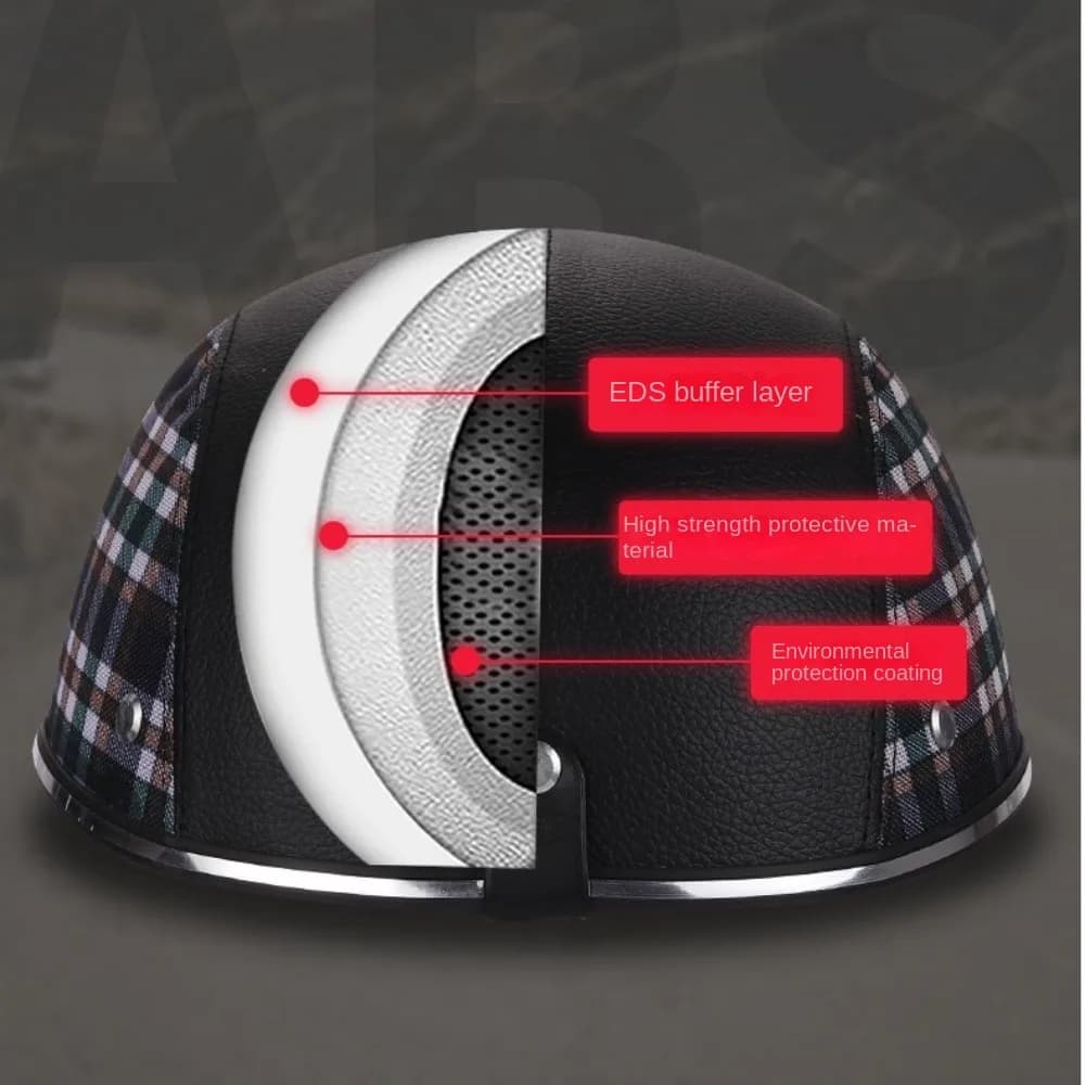 Casco da Bicicletta Stile Berretto da Baseball Leggero, con Cinturino Regolabile, Casco Moto Aperto, Rigido Anti-UV, per Ciclismo MTB
