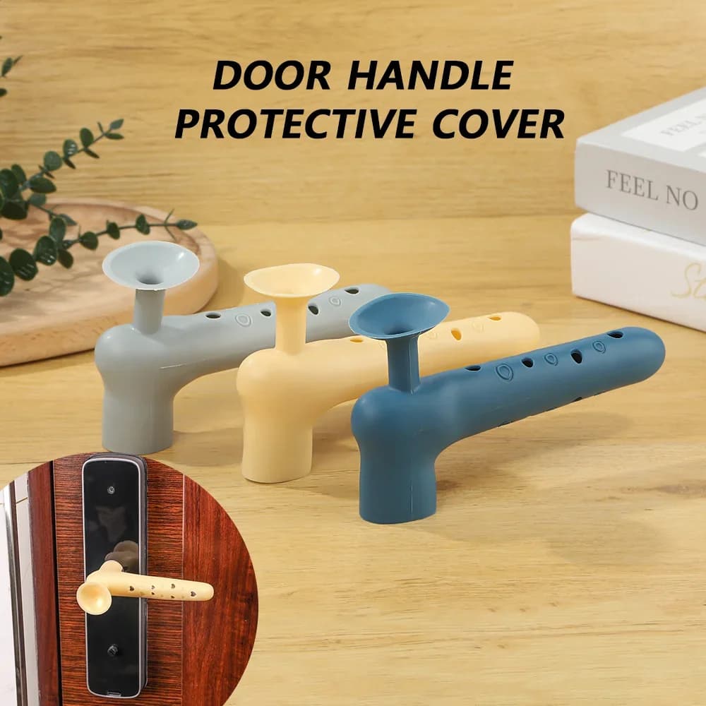 Door handles Silicone door knob covers Suction cup cap Anti-collision for door handle for children wall glove for home