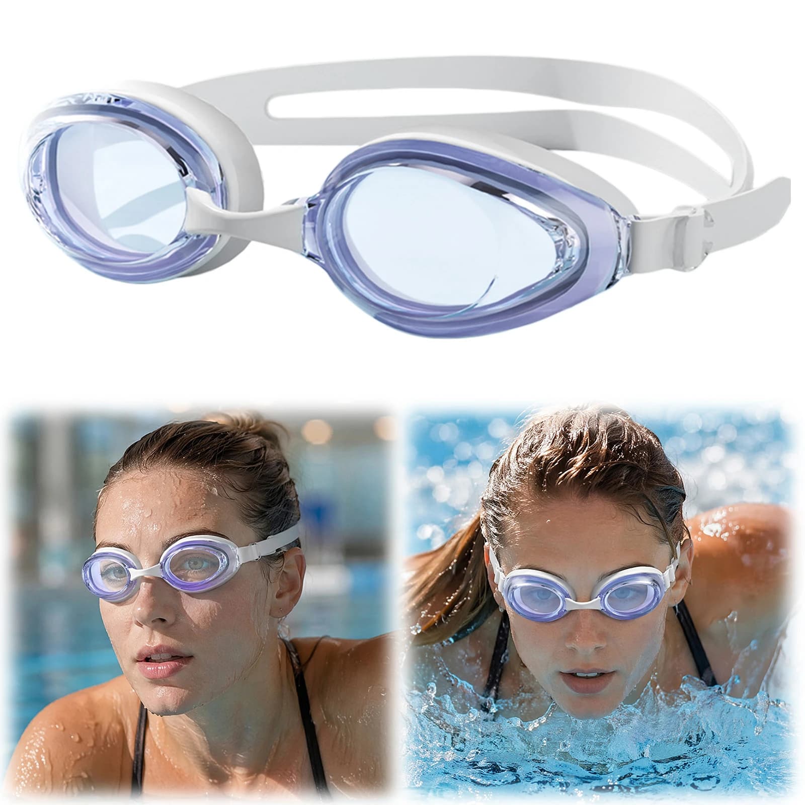 Racing Goggles Anti-Fog Professional Goggles for Adult All Kinds of Pool Surfing Diving Program No Leaking Full Protection