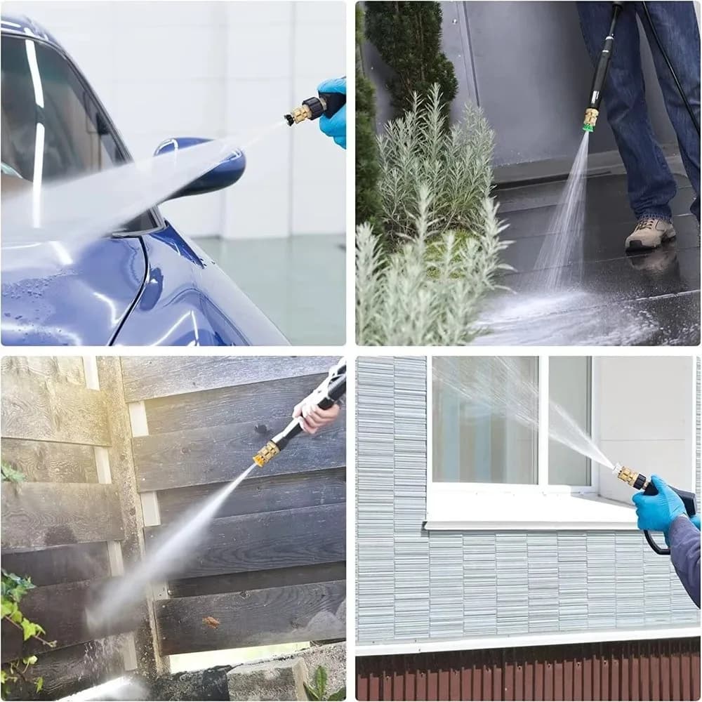 Nuovo Adattatore per Tubo da Giardino in Acciaio Inox 1/4 Pollici, Connettore per Tubo ad Alta Pressione 3/4 GHT, Accessorio per Idropulitrice per Uso Giardino