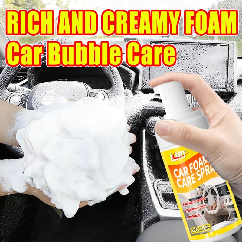 KJM Multi Purpose Car Interior Foam Cleaner Spray for Floor Mats Fabric Seats Carpets and Upholstery Stain Removal