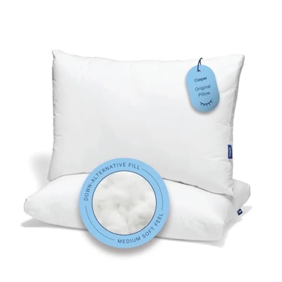 Cuscino Sleep Original, Confezione da 2, Misura King Size, Morbidezza Media, Imbottitura Alternativa alla Piuma, Supporta Chi Dorme su Fianco, Schiena e Stomaco, Allevia il Dolore al Collo