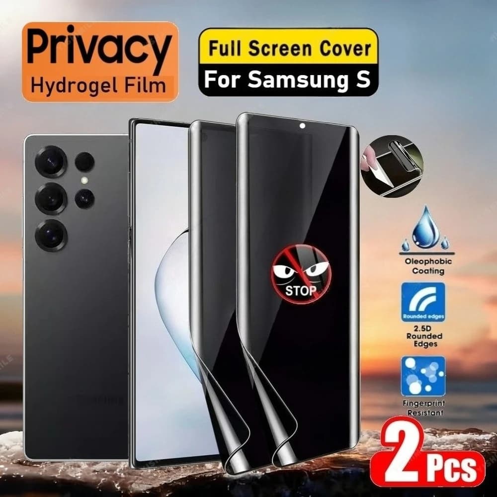 2 Pezzi Pellicola Idrogel Anti-Spia per Samsung Galaxy S26 S25 S24 Ultra S23 S22 S21 S20 Plus S25 S24 FE Protezioni Schermo Anti-Graffio