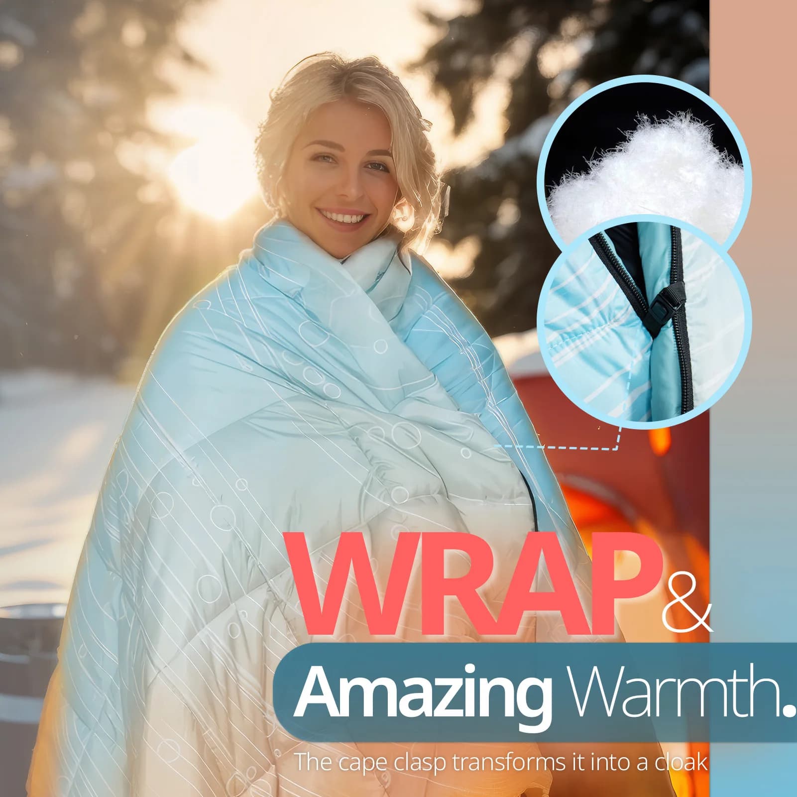 New Pelo to Pelo for Adults, for Cold climates, in Polyester, Winter, Anti-Freddo, Quilt Cover in Feather, for Home Use and Pisolino