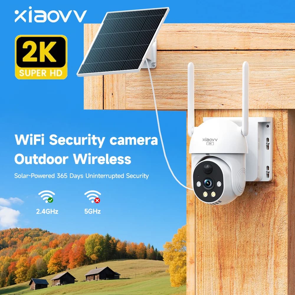 Telecamere solari di sicurezza WiFi 6MP P6 Plus 2K Telecamera solare wireless a 2 obiettivi con batteria incorporata Video Standby prolungato iCsee